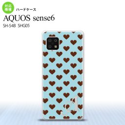 SH-54B SHG05 AQUOS sense6 スマホケース ハードケース ハート B 青 +アルファベット メンズ レディース nk-sens6-172i