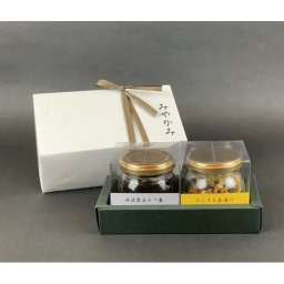 瓶詰め二種詰合せ　丹波黒豆みつ煮　からすみ茶漬け