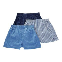 ラルフローレン Ralph Lauren 下着 パンツ トランクス 3枚セット お買い得 パック NCWBP3 3ZT メンズ ネイビー+ブルー+ホワイト