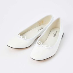 レペット repetto V086VLUX パンプス CENDRILLON レディース シューズ 【NEW SIZE】 サンドリオン バレリーナ バレエシューズ パテントレザー エナメル ペタンコ フラット リボン ラウンドトゥ 1.0cm ヒール 靴 ホワイト / Blanc