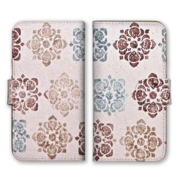 ＼全機種対応／ スマホケース 手帳型 スマホカバー 手帳タイプ スマートフォン ケース カバー 花 モチーフ パターン かわいい おしゃれ 人気 かっこいい カードホルダー付き カード収納 合皮 合成レザー