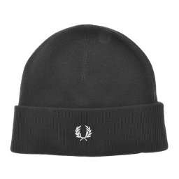 フレッドペリー FRED PERRY ニットキャップ C9160 102 MERINO WOOL BEANIE メリノウール ビーニー ニット帽 帽子 BLACK ブラック