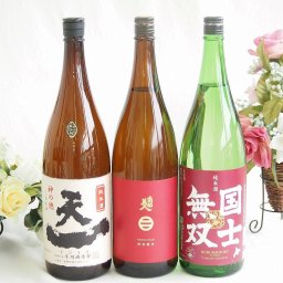 米の旨味よい日本酒3本セット(早川酒造部天一 純米酒 (三重県) 高砂酒造国士無双 純米酒 (北海道) 南部美人 特別純米酒 (岩手県)) 1800ml×3本