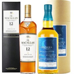 ★ 送料無料 ★ ザ・マッカラン 12年 + ガイアフロー AKITAYA SELECTION Vol.3  500ml セット【 8589 】【 ウイスキーセット 】【 ハロウィン 贈り物 ギフト プレゼント 誕生日 結婚のお祝い 】