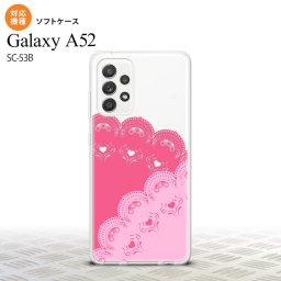 SC-53B Galaxy A52 スマホケース ソフトケース レース B ピンク メンズ レディース nk-sc53b-tp727