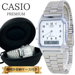 カシオ スタンダード 腕時計 手表 メンズ 父の日 レディース 母の日 キッズ 時計 収納ケース付き チプカシ アナログデタル 角型 ホワイト 日付 カレンダー 時計 メタルバンド 男の子 女の子 誕生日プレゼント 小学生 中学生 高校生 大学生 娘 息子 父 母 ギフト 成人 卒業 入学