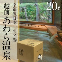 【温泉宅配】温泉ギフト【越前 あわら温泉 BOXタイプ 20L】自宅に有名温泉が届く!温泉 健康という贈り物  ～ご当地の名湯をご自宅で～【テレビでも紹介】