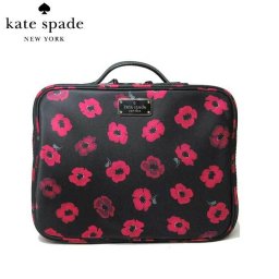 ケイト・スペード アウトレット kate spade ポーチ WLRU5070-006 martie / wilson road mini poppy ナイロン フラワー柄 トラベルポーチ / マルチポーチ black multi(006):ブラック×レッド系マルチ【RCP】【楽天カード分割】【レディース】