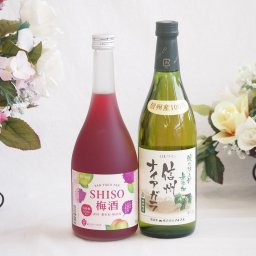 鍛高譚の梅酒と国産ワインセット(酸化防止剤無添加 信州ナイアガラ白ワイン やや甘口(長野県)720ml鍛高譚梅酒720ml