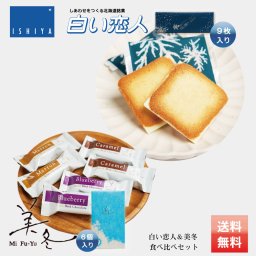 白い恋人 9枚入 美冬 6個入 ISHIYA (石屋製菓) 食べ比べセット 北海道 ホワイト チョコレート スイーツ お菓子 焼き菓子 ラングドシャ 洋菓子 個包装 退職 お祝い 転勤 お返し 感謝 銘菓 母の日