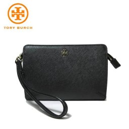 トリーバーチ ブティック TORY BURCH ポーチ 29071-001 型押しレザー STYLE ON. ストラップ付 ポーチ BLACK/001(ブラック)【レディース】