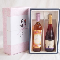 実りの秋の贈り物 感謝の贈り物ボックス 紅茶カクテルと国産ワインセット(信州巨峰スパークリングワイン やや甘口(長野県)500mlティーカクテル ハニー7% 500ml