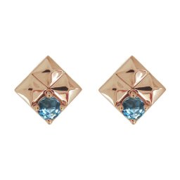 ブルートパーズ ピアス メンズ スタッズ シンプル 10金 スタッドピアス 父の日 2024
