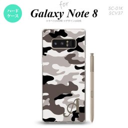【SC01K】【スマホケース/スマホカバー】【ギャラクシー ノート8】SC01K スマホケース Galaxy Note8 ケース ギャラクシー ノート8 イニシャル 迷彩A グレーA nk-sc01k-1145ini【メール便送料無料】