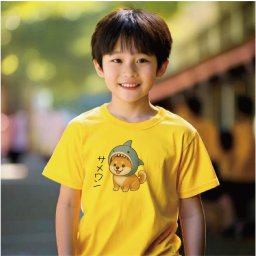 【Tシャツ 半袖 】262 柴犬 しばいぬ サメ 鮫 サメワン 帽子 かわいい 大きいサイズ リンクコーデ オリジナル デザイン メンズ レディース キッズ [ 5.6オンス 厚手 綿100% 豊富なカラー ] コットン シャツ