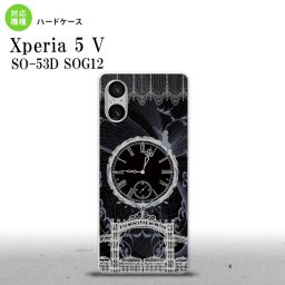 Xperia 5V Xperia 5V スマホケース 背面ケース ハードケース 時計 妖精 黒 白 2023年 10月発売 nk-xp55-1258