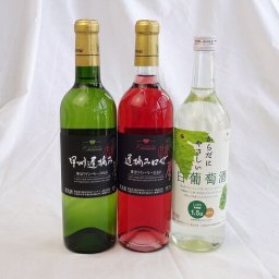 シャンモリスペシャル3本甘口ワインセット 国産ぶどう100％使用 720ml×3本 盛田甲州ワイナリー(山梨県)