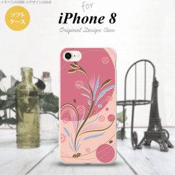 iPhone7 iPhone8 スマホケース ソフトケース 和柄 ピンク メンズ レディース nk-ip8-tp1227
