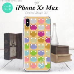 iPhoneXsMax iPhone XS Max スマホケース ハードケース カエル かえる B ベージュ +アルファベット メンズ レディース nk-ixm-164i