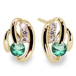 ピアス 18k エメラルド レディース ゴールド 18金 両耳 小ぶり 誕生石 5月 誕生石 k18 スタッドピアス 大人可愛い おしゃれ