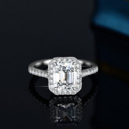 リング レディース モアサナイト ホワイト シルバー925 シルバー 9号 11号 14号 16号 18号 4ct cbjz050