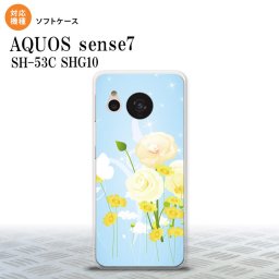 sense7 sense7 スマホケース 背面ケースソフトケース 花柄 ミックス D 青 2022年 11月発売 nk-sens7-tp284