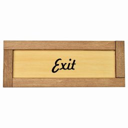 出口 Exit 木枠付き 木製プレート Cタイプ サインプレート ドアプレート 長方形 おしゃれ かっこいい かわいい シンプル ナチュラル ブラウン トイレ 貼付タイプ 北欧風 レストラン 個人用 自宅 インテリア コーデ 商業施設 企業用 カフェ