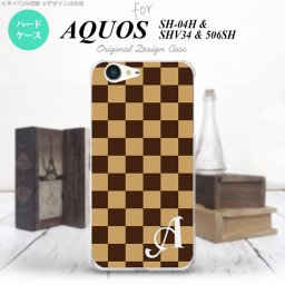 【SH04H】【スマホケース/スマホカバー】【アクオス ゼータ】SH04H スマホケース AQUOS ZETA ケース アクオス ゼータ イニシャル スクエア 茶 nk-sh04h-132ini【メール便送料無料】