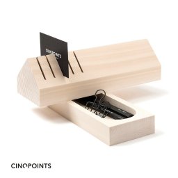 Cinqpoints VOLUME 07 PEN BOX IN WOOD 卓上 ペンケース 名刺立て  卓上 デスク 収納 整理 整頓 デスク周り おしゃれ 大人  【送料無料】 