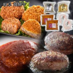 飛騨牛 グルメセット ハンバーグ 2種 コロッケ ミンチカツ 詰め合わせ 惣菜 冷凍 お取り寄せ グルメ おかず お弁当 ギフト 岐阜県 国産 和牛 ブランド牛 肉のひぐち お中元 お歳暮 内祝 御礼 御祝