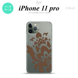 iPhone11Pro iPhone11 Pro スマホケース ハードケース ダマスク C 茶 メンズ レディース nk-i11p-1031