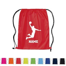 ダンクシュート 名入れランドリーバッグ、ナップサック、リュックサック、ポリエステルバッグ、部活、スポーツ、プール 着替え入れ アウトドア 遠征 夏合宿 旅行 キャンプ 卒団記念品スポ根魂【nlb】 ピクトグラム