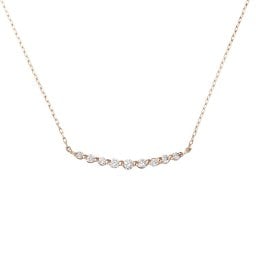 18金 ピンクゴールド ダイヤモンド ネックレス 0.1カラット 0.1ct DN11358BPG