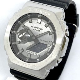 CASIO カシオ G-SHOCK ジーショック 時計 メンズ アナデジ メタルカバード 八角形フォルム ブラック シルバー 海外モデル GM-2100-1A 新品 無料ラッピング可