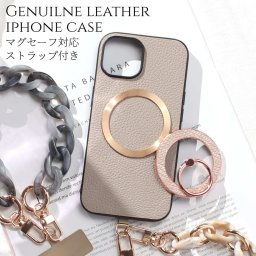 iphone13 ケース 本革 リング付き iphone13mini iphone13Pro iphone13ProMAX MagSafe マグセーフ対応 レザー ショート ストラップ アイフォン 13 13mini 13pro 13promax ストラップ付き 手首 magsafe対応 スマホリング スタンド 13mini ヘビ柄 可愛い メタリック 送料無料