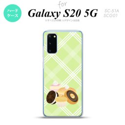 SC-51A SCG01 Galaxy S20 スマホケース ハードケース スイーツ ドーナツ 緑 メンズ レディース nk-s20-662