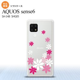 SH-54B SHG05 AQUOS sense6 スマホケース ソフトケース ティアレ A ピンク メンズ レディース nk-sens6-tp1075