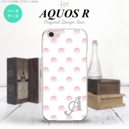 【SH03J】【スマホケース/スマホカバー】【アクオス R】SH03J スマホケース AQUOS R ケース アクオス R イニシャル ドット・水玉 ライトピンク nk-sh03j-105ini【メール便送料無料】