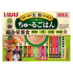 いなば ちゅ～るごはん 緑黄色野菜バラエティ 犬用 14g×40本