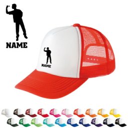 ダーツ/名入れメッシュキャップ スポーツシルエット名入れ  部活 卒団記念品 チームウェア お揃い 記念 クラブ【ネコポス発送不可】【evm】