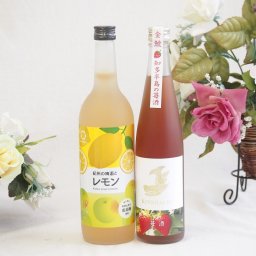 レモンいちご2本セット(中野BC紀州の梅酒とレモン12度(和歌山県) 盛田金しゃち酒造金鯱 知多半島の苺酒10度(愛知県)) 720ml×2本