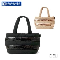 ルートート トートバッグ 通販 ROOTOTE デリ DELI レディース 通勤 通学 大容量 A4 おしゃれ シンプル 大人 かわいい カジュアル ナチュラル ファスナー 軽量 軽い ハンドウォーマー フェザールー FEATHER ROO 1975 LT.フェザールーデリ.spangle-A レディースバッグ