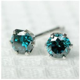 【送料無料】SI～VSクラス ブルー ダイヤモンド ピアス0.3ct ホワイトゴールド・ピンクゴールド・プラチナ