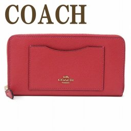 コーチ COACH 財布 長財布 レディース クロスグレーン ラウンドファスナー ピンク 54007IMPOP ブランド 人気