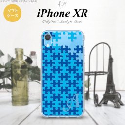 iPhoneXR iPhone XR スマホケース ソフトケース パズル 青 +アルファベット メンズ レディース nk-ipxr-tp1205i