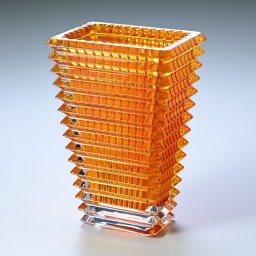 バカラ ベース 花瓶 アイ EYE スクエア アンバー イエロー S 20cm 2812151 【スペシャルラッピング1100円(別売り)】 インテリア雑貨 オブジェ 置物 送別会 誕生日 お中元 還暦祝い 結婚祝い 結婚式 高級 父の日 母の日 ホワイトデー