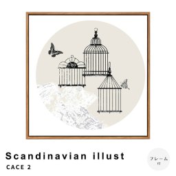 Scandinavian illustration CAGE 2 アートポスター（フレーム付き）