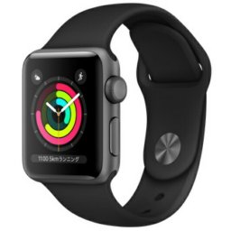 [新品] 保証未開始 Apple Watch Series 3 GPSモデル 38mm MTF02J/A [ブラックスポーツバンド] アップルウォッチ 4549995043402