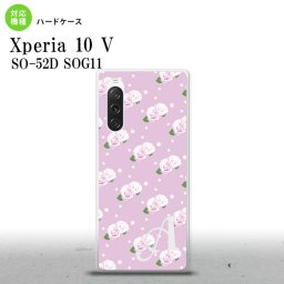 Xperia10V Xperia10V スマホケース 背面ケース ハードケース 花柄 バラ ドット 紫 ピンク +アルファベット 2023年 7月発売 nk-xp105-260i