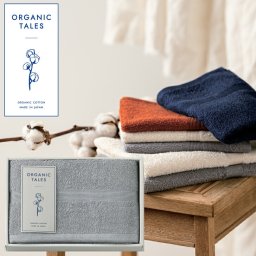 ORGANIC TALES フェイスタオル AM6-59-3 グレー 内祝 結婚祝い 香典返し 御礼 オーガニックコットン使用の肌に優しいタオルです